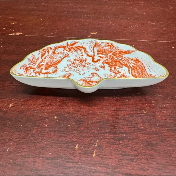 Royal Crown Derby English Bone China Red Aves Trinket Dish - Picture 3 of 13